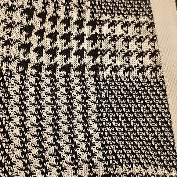 NWT MING WANG Black White Knit Houndstooth Plaid Jacket - Size Small - Picture 8 of 8